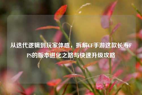 从迭代逻辑到玩家体感,拆解CF手游这款长寿FPS的版本进化之路与快速升级攻略