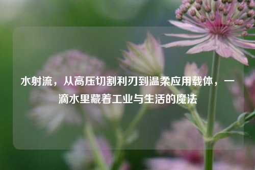 水射流,从高压切割利刃到温柔应用载体,一滴水里藏着工业与生活的魔法