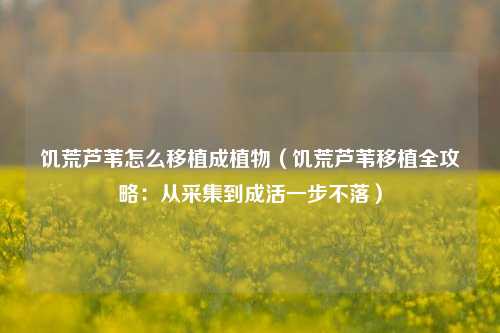 饥荒芦苇怎么移植成植物(饥荒芦苇移植全攻略:从采集到成活一步不落)