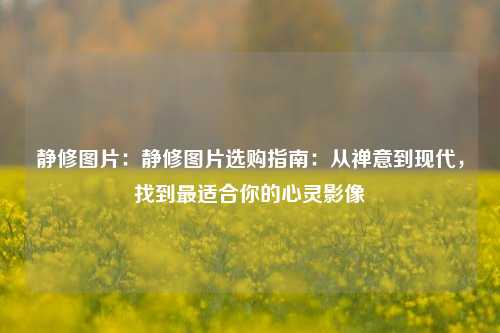 静修图片:静修图片选购指南:从禅意到现代,找到最适合你的心灵影像
